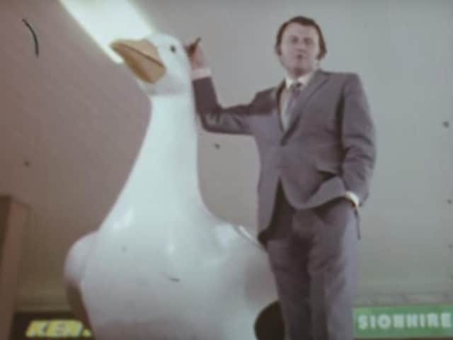 Bill Grundy with Aylesbury's 'best known export'