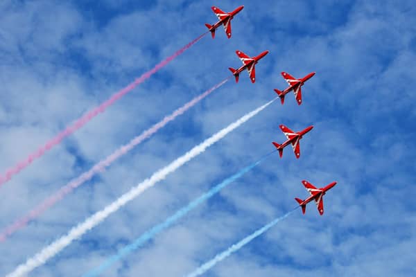 The Red Arrows fly in formation. Picture: Shutterstock