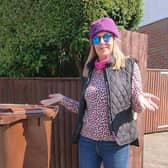 Jan Stiegeler with a neighbour's brown bin