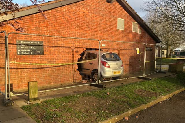 Car in Meadowcroft Pavilion on Thursday 12 March