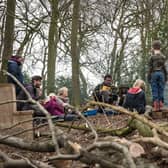 HS2 Protesters and local residents read from Roald Dahl's books