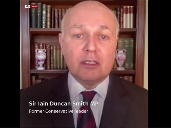 Iain Duncan Smith on Sky News this morning
