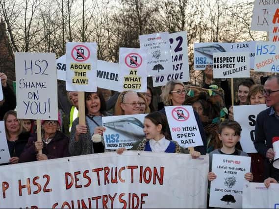 HS2 campaigners in Steeple Claydon