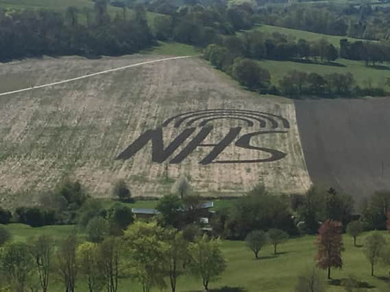 The NHS tribute, image taken from Coombe Hill by Mike Rich
