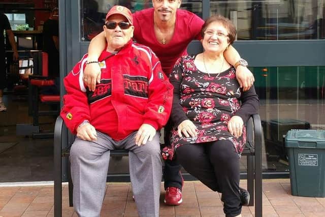 Tony with his parents