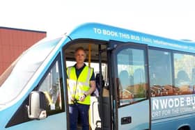 MP Rob Butler with 'Bernie' the bus