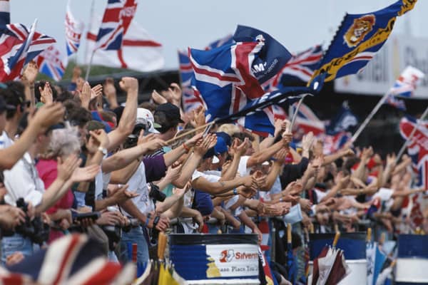 Fans at the height of Mansell-Mania in 1992