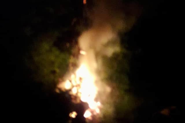 The fire on Buckingham Park in Aylesbury