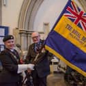Standard bearer Kim Henly with Aylesbury branch President Alderman Ray James