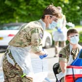 A coronavirus mobile testing site