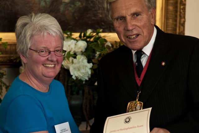 Pauline Wilson receiving an award