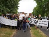 Hundreds of people have turned out today