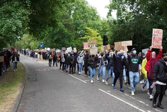 More than 1000 people turned up to the protest