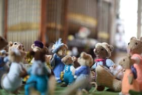 Villagers made these beautiful little mice which were displayed around the church