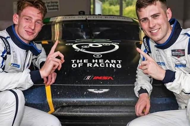 WINNERS: Ross Gunn (right) and Roman De Angelis secured the 2021 IMSA WeatherTech Sprint Cup championship title in the United States last weekend.
