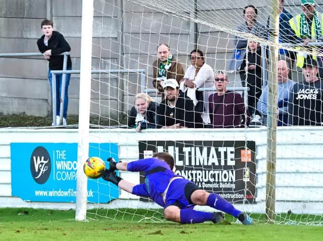 Aylesbury United Keeper Archie Davis gave the Ducks some hope when he saved a penalty in the final shoot-out against Chipstead in the FA Trophy