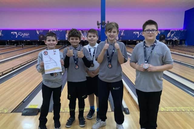 one of the bowling teams at Sunday's competition