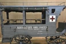 Horse driven ambulance