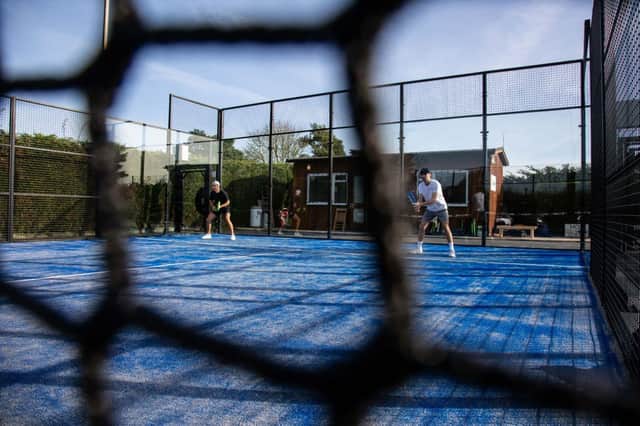 Players at the new Holmer Green Padel club