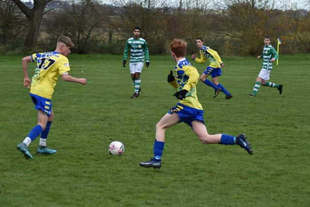 Ryan Western and Dylan Eatwell in Aylesbury Vale Dynamos Under 16s game