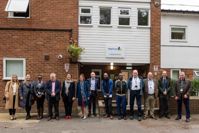 Councillors, Hightown staff and government officials at Ardenham Lane House