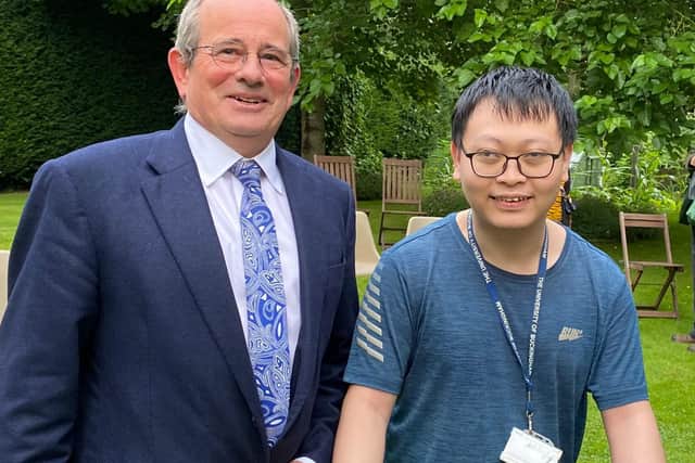 Zikang Li with Prof James Tooley at the University of Buckingham