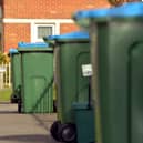 Recycling bins out for collection