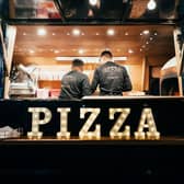 Nina and Dan donated a catered pizza van, due to provide food for reception guests, to The Elms