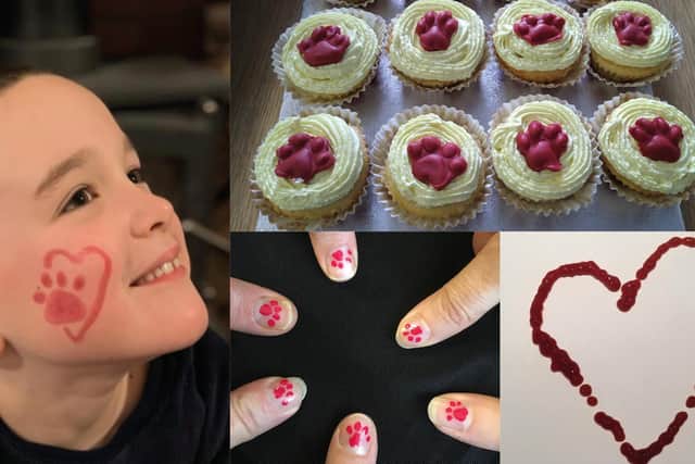 Some of the charity's red-themed ideas for supporters
