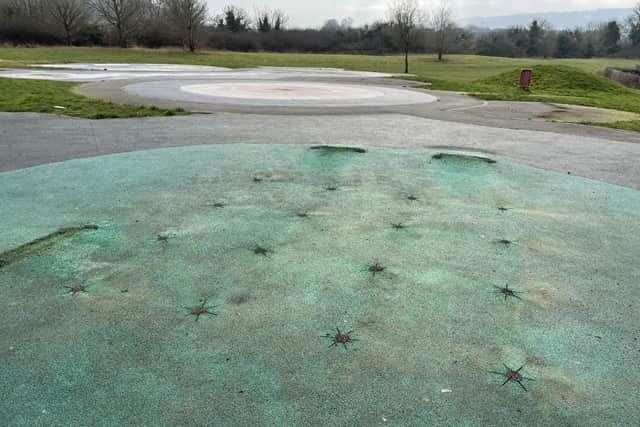 Residents are unhappy at the removal of children's play equipment at Helicopter Park in Wendover