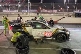 DRIVER CHANGE: Andrew Gordon-Colebrooke takes over the driving duties  in the Century Motorsport BMW in the Dubai 24 Hours (Photo Piers Taylor/CJB Media)