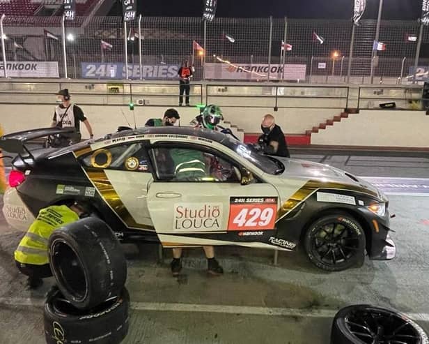 DRIVER CHANGE: Andrew Gordon-Colebrooke takes over the driving duties  in the Century Motorsport BMW in the Dubai 24 Hours (Photo Piers Taylor/CJB Media)