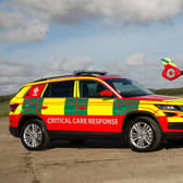 The helicopter and one of the charity's Critical Care Response cars