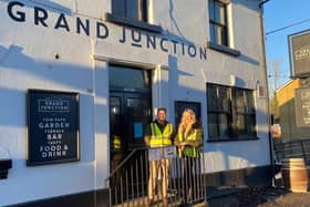 Joycelyn Neve, MD of the Seafood Pub division of The Oakman Group, and Eamonn Borg-Neal visiting the Grand Junction Arms in Bulbourne which will re-open in March