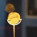 The gold Half Angel coin