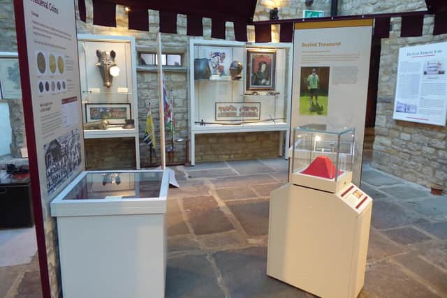 The exhibition in the courtyard