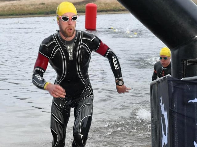 Competitors have to run, cycle and swim.