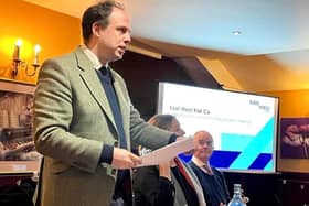 Greg Smith MP chairs the meeting at the Bell Hotel in Winslow