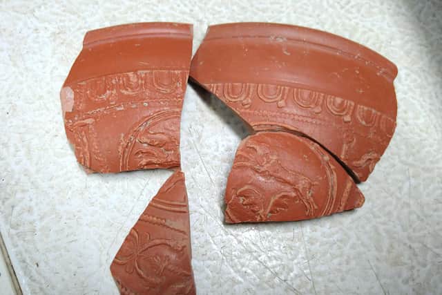 Samian pottery uncovered