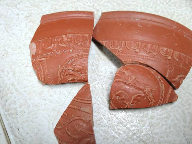 Samian pottery uncovered