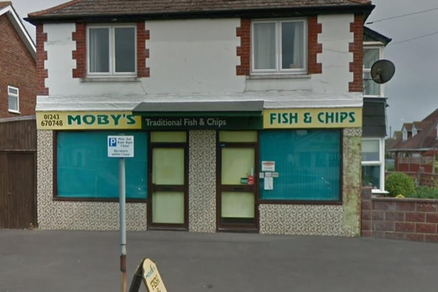 Moby's Fish and Chips, 2 Bracklesham Lane, Chichester PO20 8HP England+44 1243 670748

(credit Google Images)