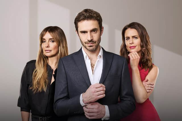 Louise Redknapp, Oliver Farnworth and Susie Amy star in the production