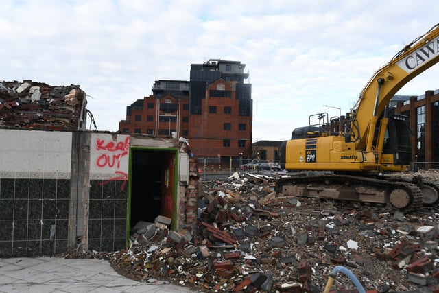 The Solstice during the demolition process.