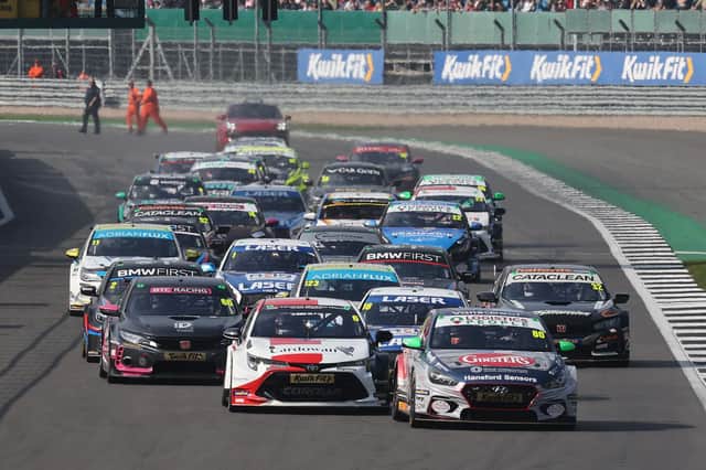 Tom Ingram leading the pack at Silverstone last year