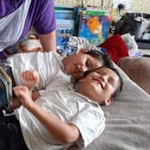 Riley and Stanley at Rennie Grove Hospice