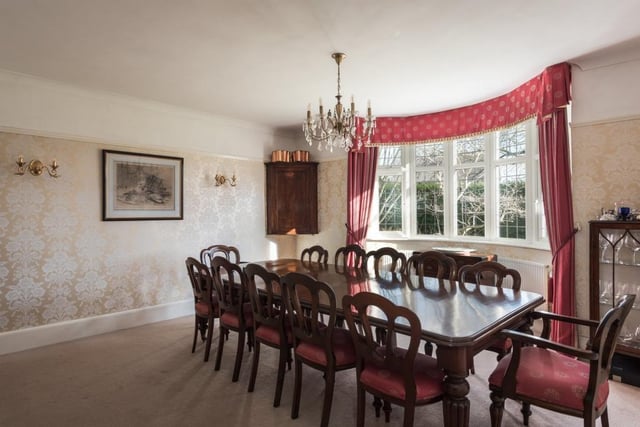 A dozen guests can easily be entertained in this superb dining room which measures 15ft 11in by 14ft 5in