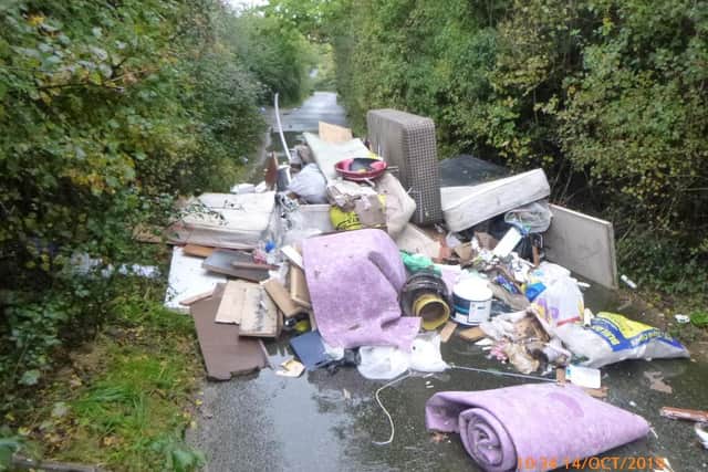 More waste dumped by Stanley at Love Green Lane in Iver, photo from Bucks Council