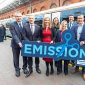 Aylesbury MP Rob Butler at London Marylebone station for unveiling of new hybrid train last month