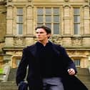 Christian Bale outside Mentmore Towers in Batman Begins