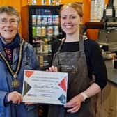 Mayor of Buckingham Margaret Gateley at Cornwall Place Kitchen